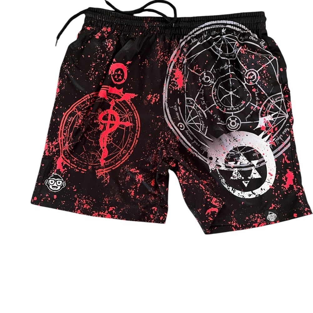 Fullmetal Alchemist Anime Gym Shorts Edward Elric Transmutation Circle [Size] - Picture 2 of 4